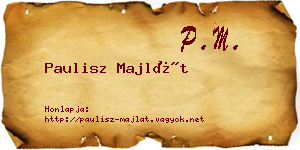 Paulisz Majlát névjegykártya